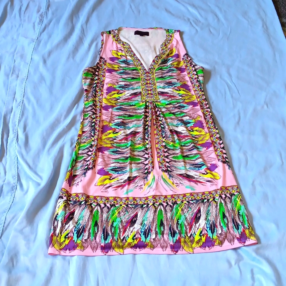 Hale Bob M pink sleeveless dress